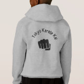 Karate Gray Black Silhouette Japanse martiale Kuns (Achterkant)