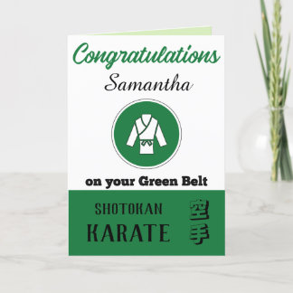Karate Green Belt Promotion - Gefeliciteerd Bedankkaart
