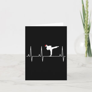 Karate Heart Beat Christmas Pajama Martial Arts MM Kaart