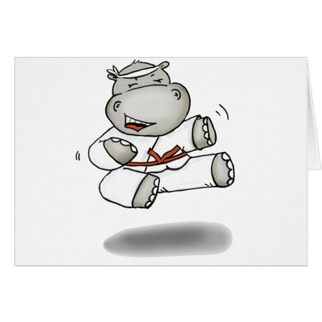 Karate Hippo (Voorkant Horizontaal)