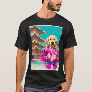 Karate Hond - De Harige Vechtersbaas - Woof-Fu Won T-shirt