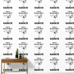 Karate Ik ben een Zwarte Gordel Karate Behang