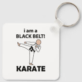 Karate Ik ben een Zwarte Gordel Karate Sleutelhanger (Achterkant)