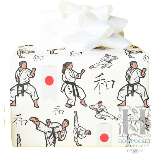 karate-inpakpapier cadeaupapier