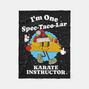 Karate instructeur Kerst Grappig Taco Pun Quote Fleece Deken