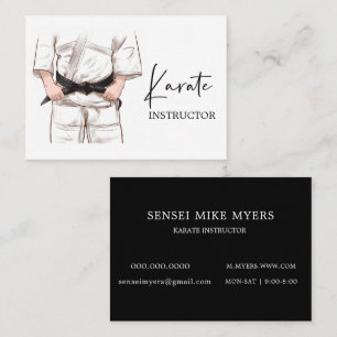 Karate Instructor Sensei Gi Visitekaartje