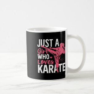 Karate is een meisje dat houdt van karate krijgsku koffiemok