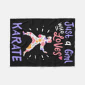 Karate is gewoon een meisje dat van Karate Gift ho Fleece Deken (Voorkant (Horizontaal))