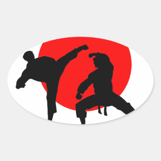 Karate Japan Ovale Sticker