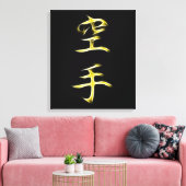 Karate Japans Kanji Calligrafiesymbool Canvas Afdruk (Insitu (Woonkamer))