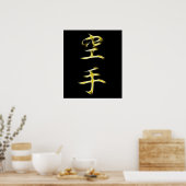 Karate Japans Kanji Calligrafiesymbool Poster (Keuken)