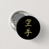 Karate Japans Kanji Calligrafiesymbool Ronde Button 3,2 Cm (Voorkant /achterkant)