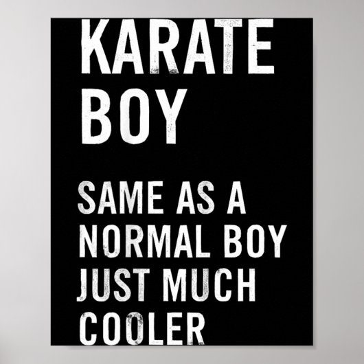 Karate Jongen Definitie Grappig Poster (Voorkant)