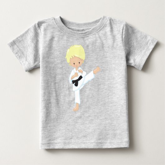 Karate Jongen, Lieve Jongen, Blond Haar, Zwarte Ba (Voorkant)