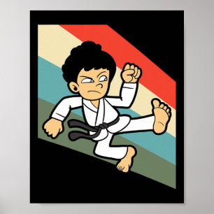 Karate Judo Jujutsu Taekwondo Kickboksen Kickbokse Poster