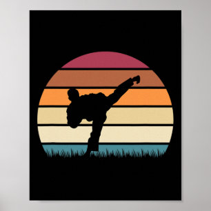 Karate Jujitsu Martial Arts Retro Boys Mannen Poster
