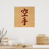 Karate Kanji Symbol. Poster (Keuken)