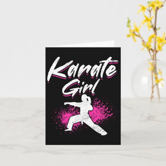 Karate Karate Girl Kaart (Gele Bloem)