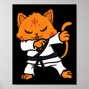 Karate Kat Dab Dans Martial Arts Dabbing Comt Sp Poster
