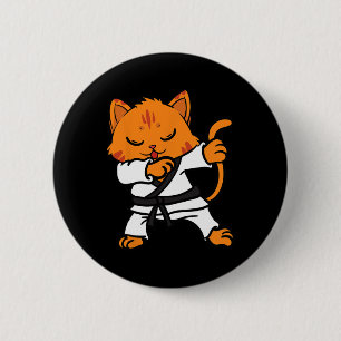 Karate Kat Dab Dans Martial Arts Dabbing Comt Sp Ronde Button 5,7 Cm