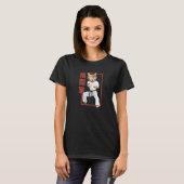 Karate Kat De Van Meow Kat Ninja Karate T-shirt (Voorkant volledig)