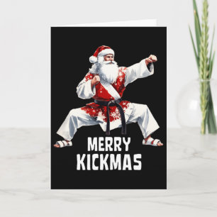 Karate Kerstman Kerstmis Prettig Kickmas Vechtkuns Kaart