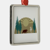 Karate Kick Beer Metalen Ornament (Rechts)