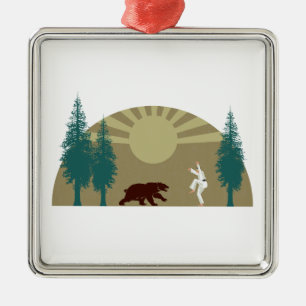 Karate Kick Beer Metalen Ornament