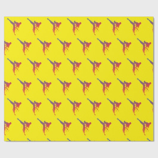 Karate Kick Cadeaupapier (Vlak)