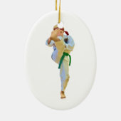 Karate Kicking Ornament (Achterkant)