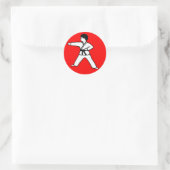Karate Kid 1 sur autocollant rouge (Sac)