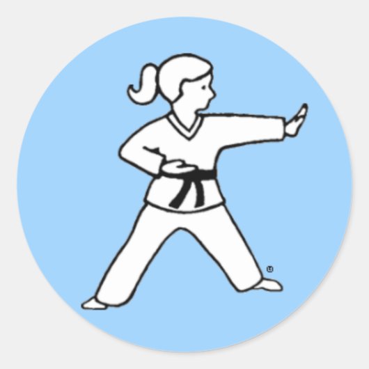Karate Kid 4 stickers bleu clair (Devant)
