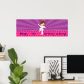 Karate Kid Girl Purple Rays Poster Ceinture pourpr (Bureau à domicile)