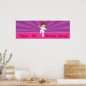 Karate Kid Girl Purple Rays Poster Ceinture pourpr (Cuisine)