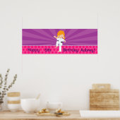 Karate Kid Girl Purple Rays Poster Rouge (Cuisine)