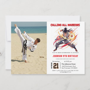 Karate Kids Verjaardagsfeest Kaart