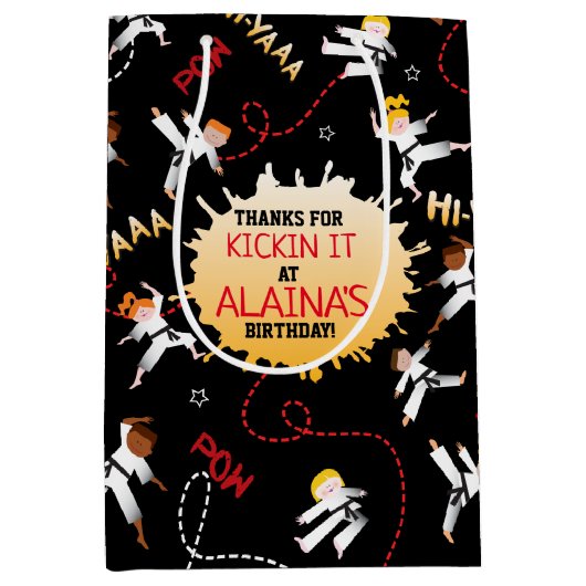 Karate Kinder Taekwondo Kinderdagfeest Medium Cadeauzakje (Voorkant)