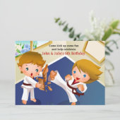 Karate Kinder uitnodiging (Staand voorkant)