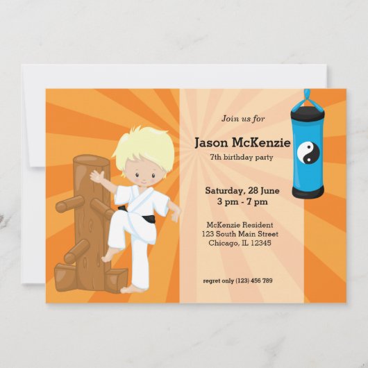 Karate Kinderen Kaart (Voorkant)