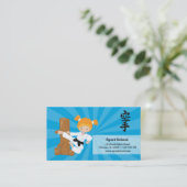 Karate kinderen visitekaartje (Staand voorkant)