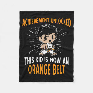 Karate Kindert-shirt met oranje band Award Geschen Fleece Deken
