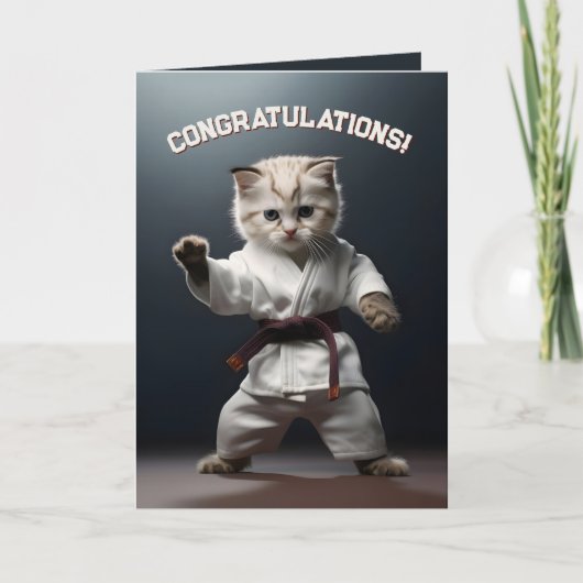 Karate Kitten Bedankkaart (Voorkant)