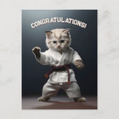 Karate Kitten Briefkaart (Voorkant)