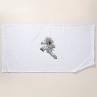 Karate Komondor - Fluffy Fighter Dog Strandlaken