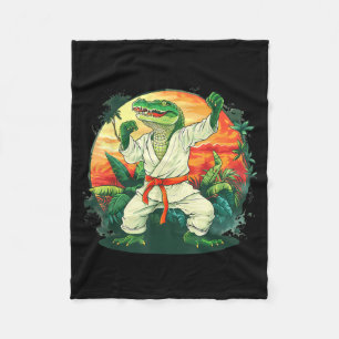 Karate Krokodil Dier MMA Taekwondo Vechtkunst Fleece Deken