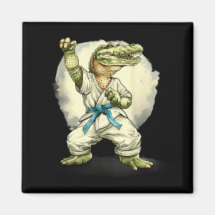 Karate Krokodil Dier MMA Taekwondo Vechtsporten Magneet