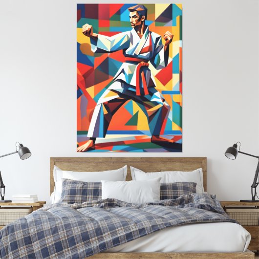 Karate kubisme canvas (Insitu (Slaapkamer))