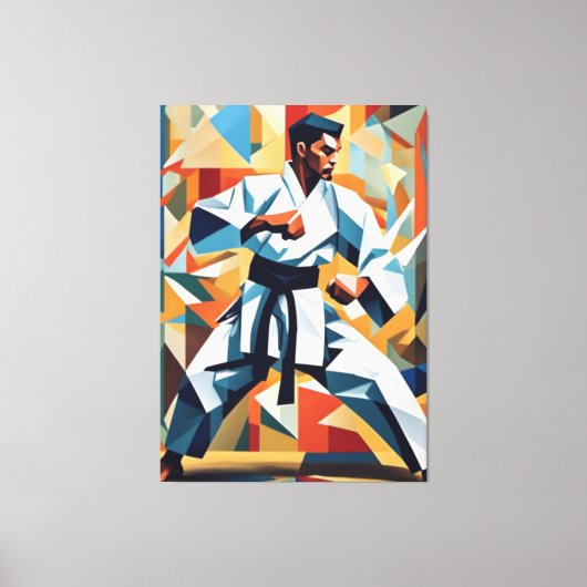 Karate kubisme canvas (Voorkant)