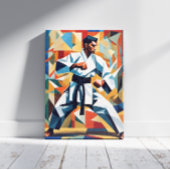 Karate kubisme canvas afdruk