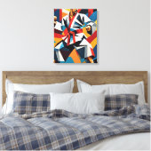 Karate kubisme canvas afdruk (Insitu (Slaapkamer))